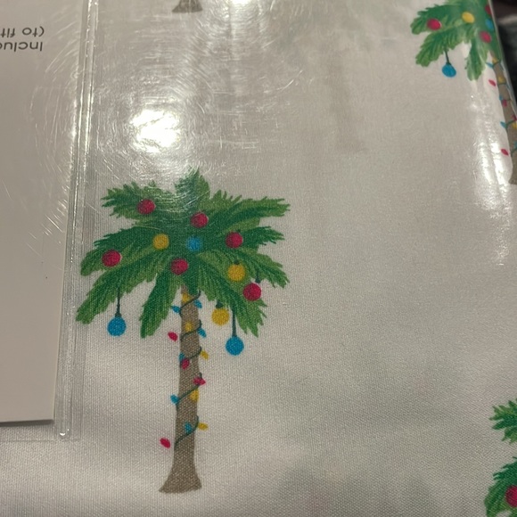 NWT CYNTHIA ROWLEY Full Size Christmas Palm Tree Sheet Set - Picture 4 of 4